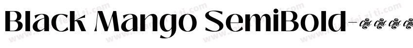 Black Mango SemiBold字体转换